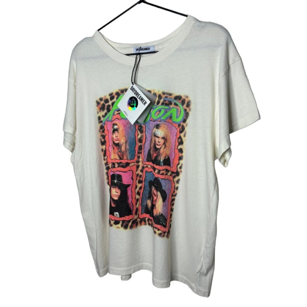 Daydreamer Poison Talk Dirty To Me Tour Tee Short Sleeve Medium Cream(1542-43) - Picture 2 of 6